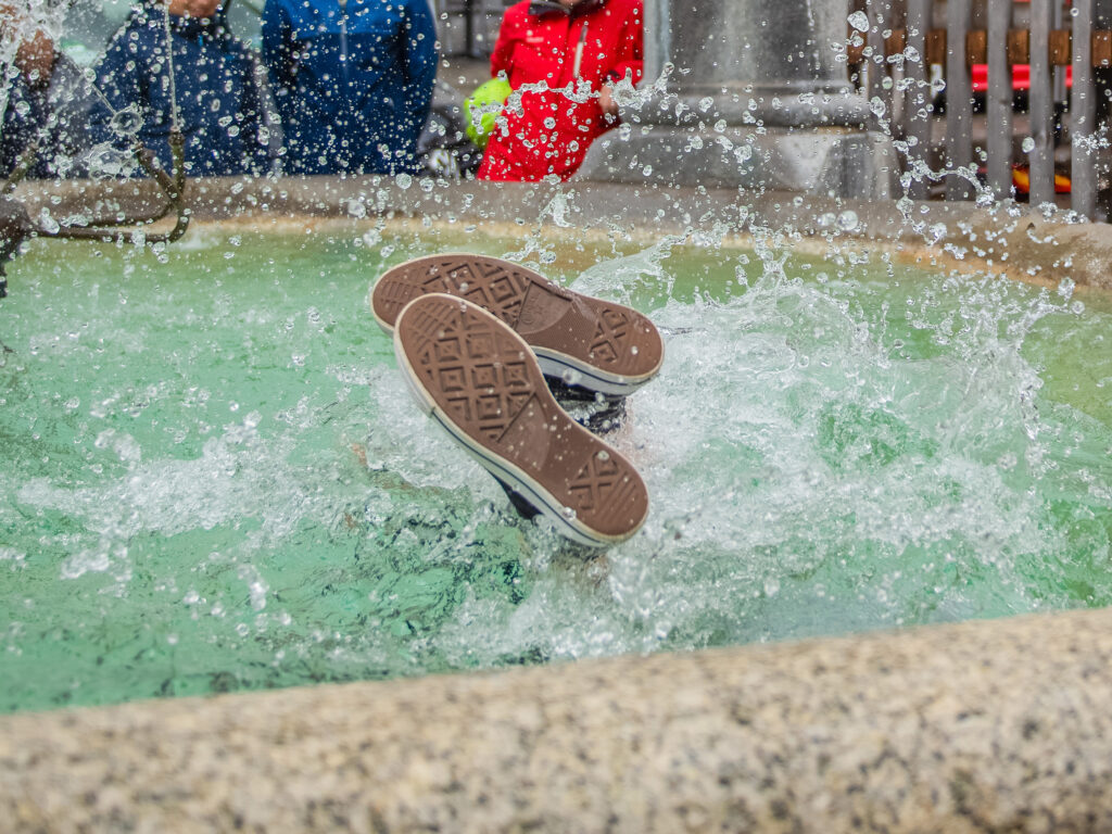 Schuhe aus dem Wasser